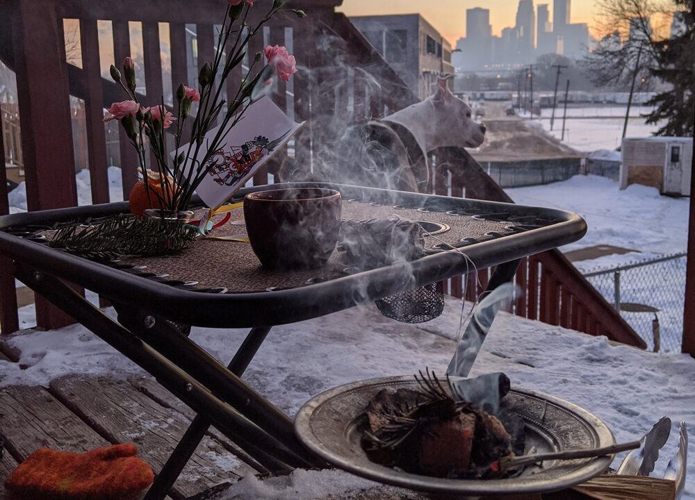 Huitzilopochtli Sunrise Ceremony at the Torres’ Home in Minneapolis